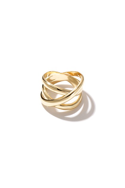 FREDDIE 14k Gold Plated Spiral Ring // 3 Sizes | J. Bubs