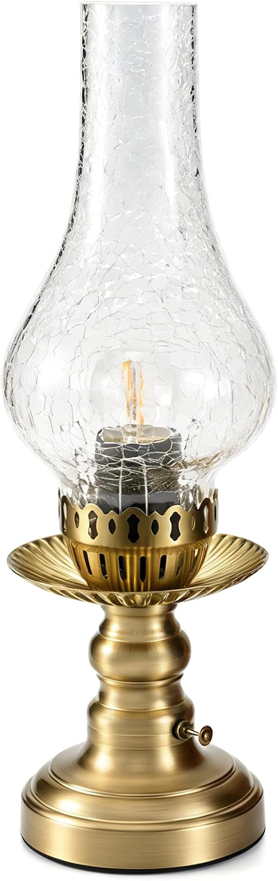 UMEXUS Vintage Rechargeable Cordless Table Lamp Battery Operated, Clear | Amazon (US)