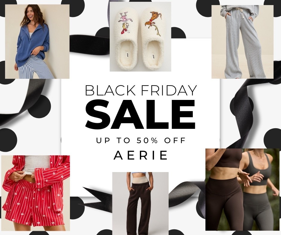 Lots of great sales for aerie and American Eagle

#LTKCyberWeek #LTKGiftGuide #LTKFindsUnder100