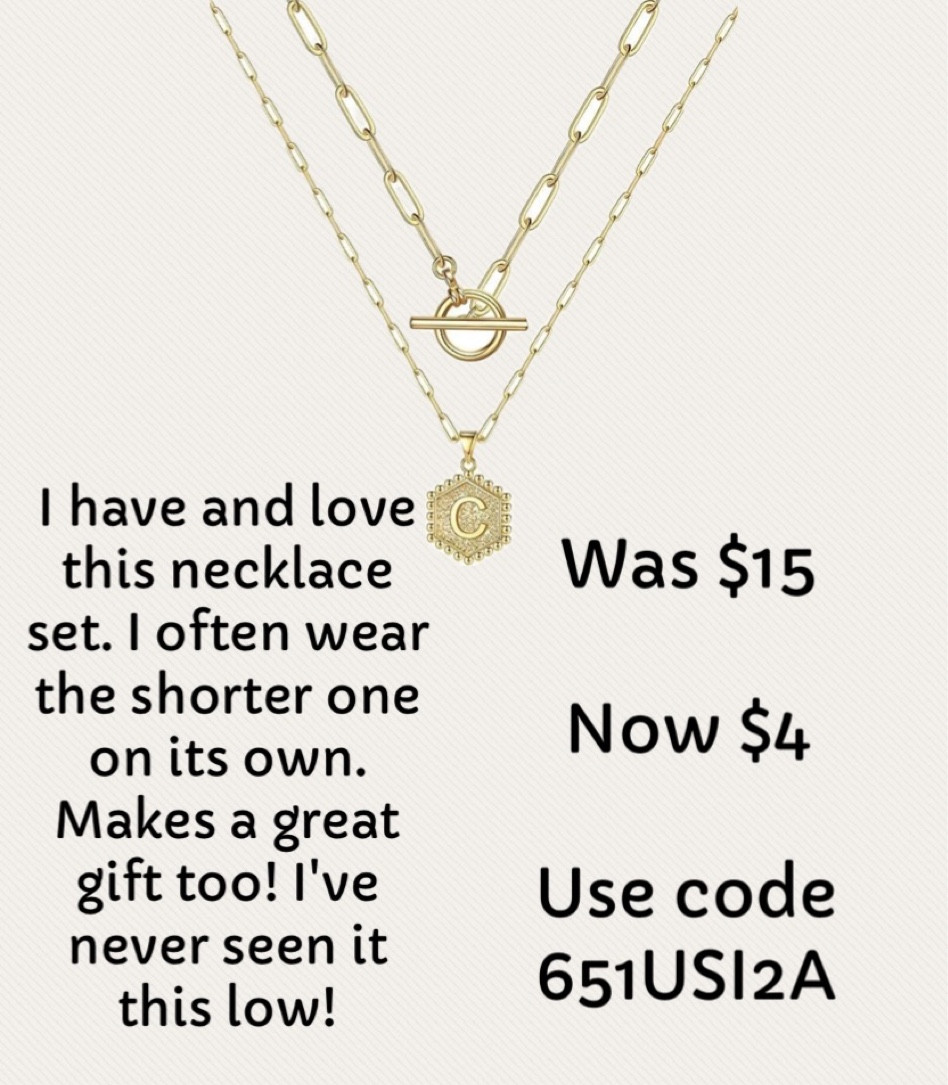 Initial necklace set
Under $5 gift
Personalized 
Delicate necklaces 
Bridesmaid gift
Stocking stuffer 
Party favor 

#LTKGiftGuide #LTKwedding #LTKU