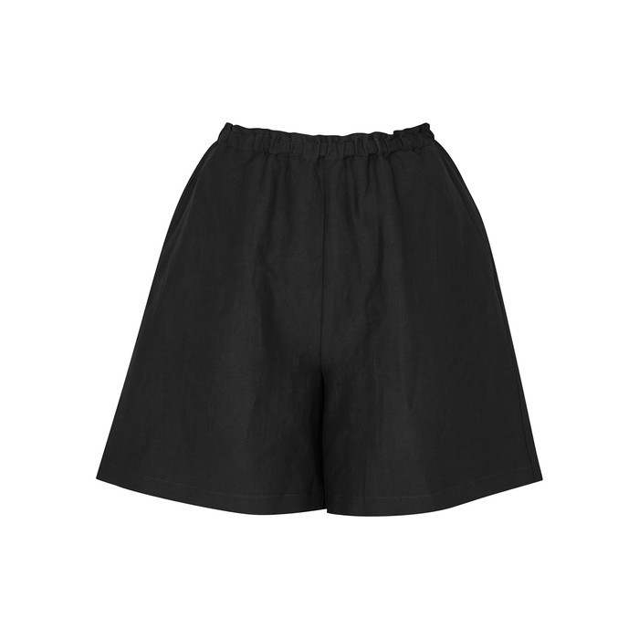 Totême Black Linen-blend Shorts | Harvey Nichols (Global)