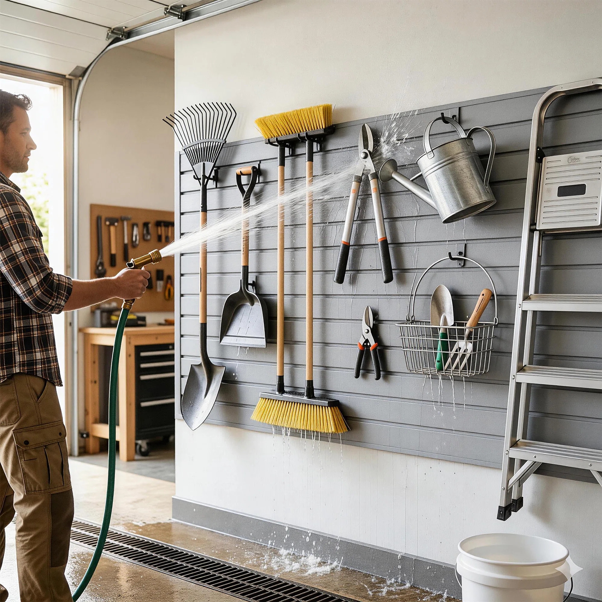 WFX Utility\u2122 Slatwall Panel 8' X 4' PVC Heavy Duty Garage Organizing System & Reviews | Wayf... | Wayfair North America