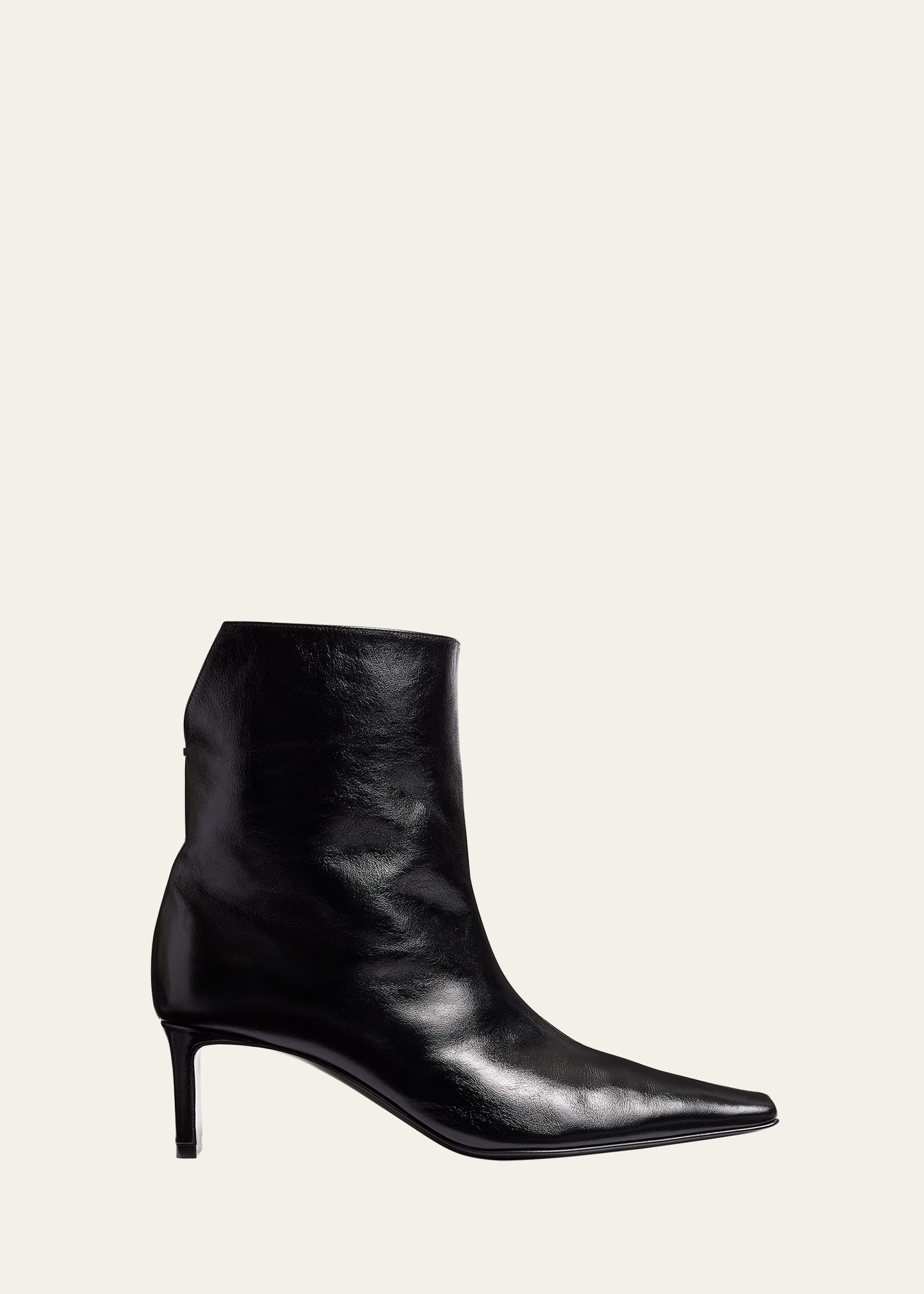 Khaite Ona Leather Stiletto Ankle Boots | Bergdorf Goodman