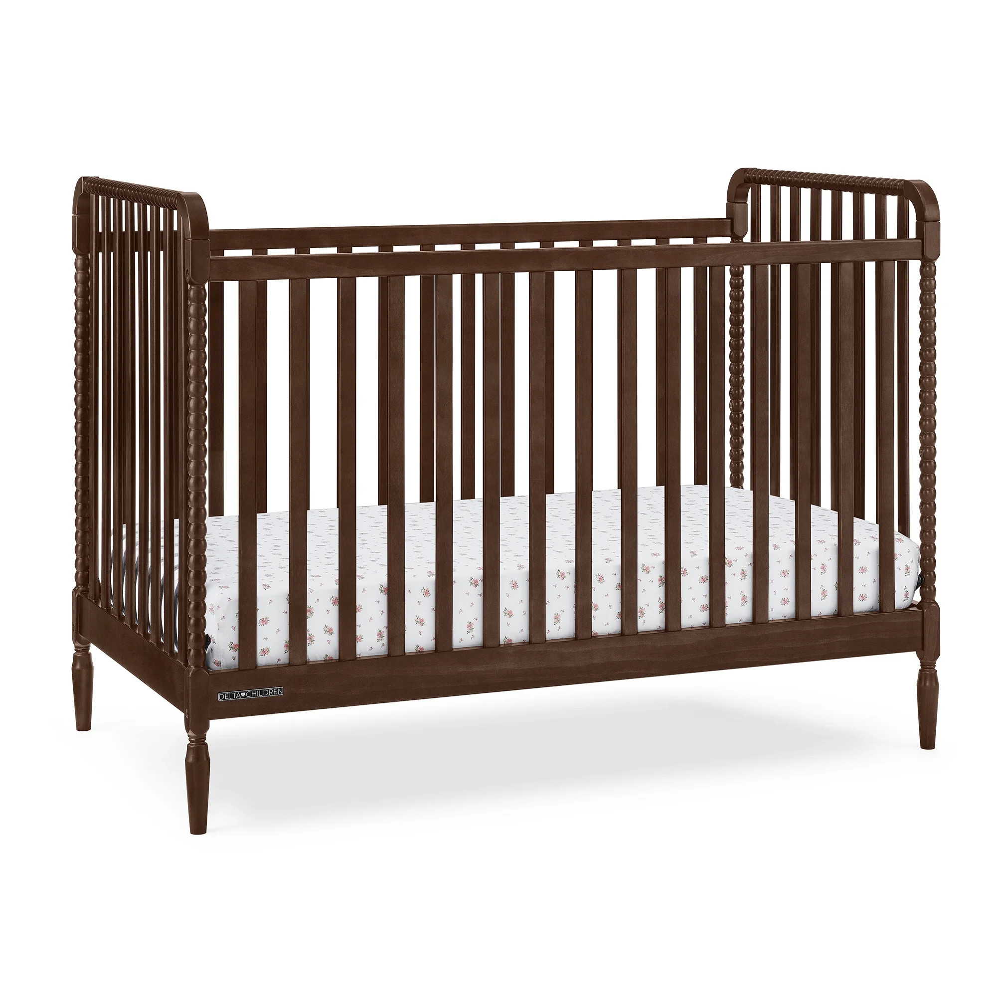 Delta Children Lily 4-in-1 Convertible Crib - Greenguard Gold Certified, Walnut Espresso - Walmar... | Walmart (US)
