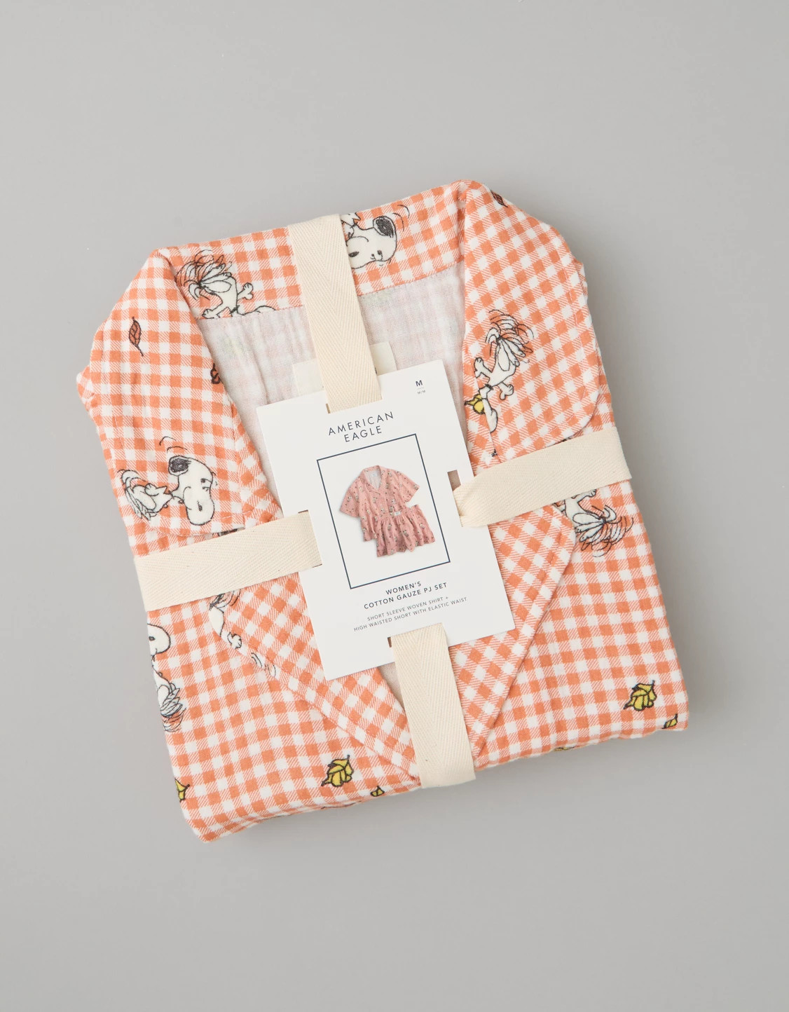 AE Snoopy Cotton Gauze Short-Sleeve PJ Set | American Eagle Outfitters (US & CA)