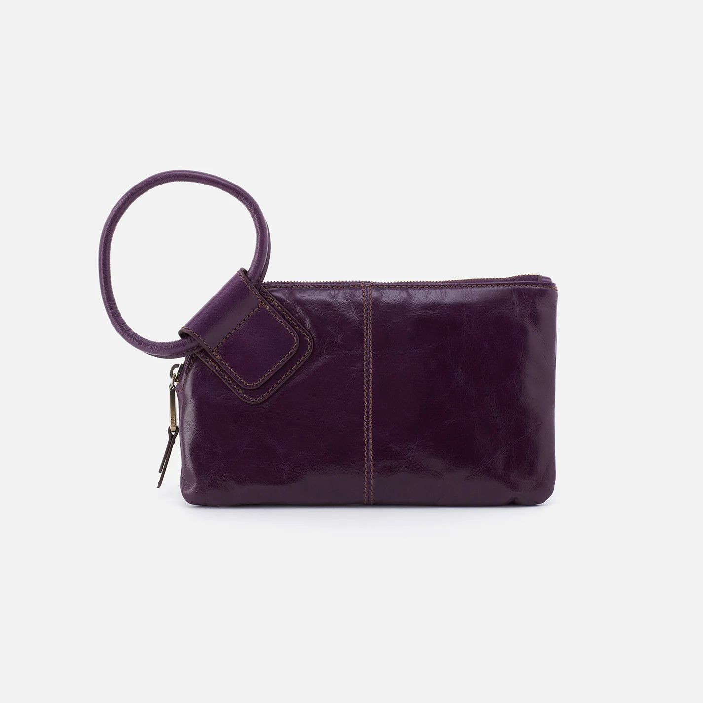 Sable Wristlet in Polished Leather - Deep Purple | HOBO Bags