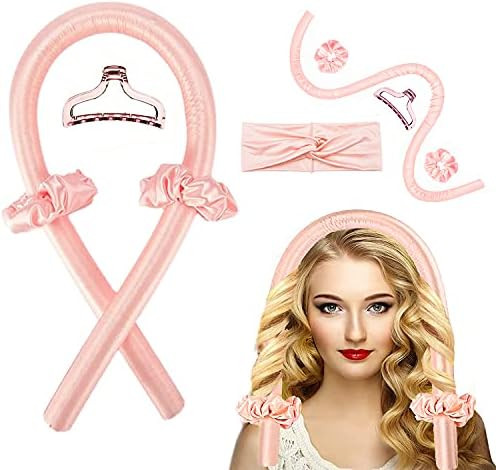Heatless Curling Rod Headband - AiqooYo Heatless Hair Curler for Long Hair No Heat Curls Ribbon C... | Amazon (US)