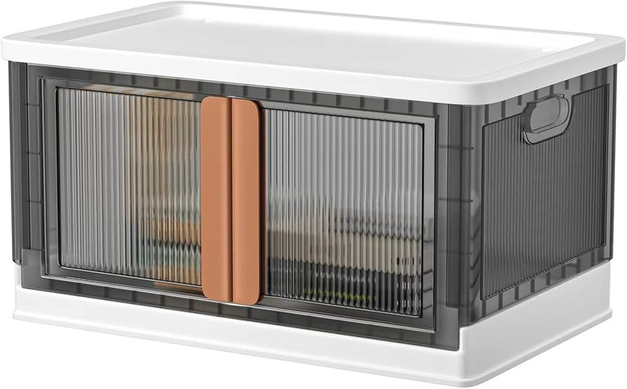 Storage Bins with Lids - Collapsible Storage Bins with Door, Stackable Toy Storage Bins with Whee... | Amazon (US)