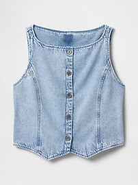 UltraSoft Denim Crop Vest | Gap | Gap (US)