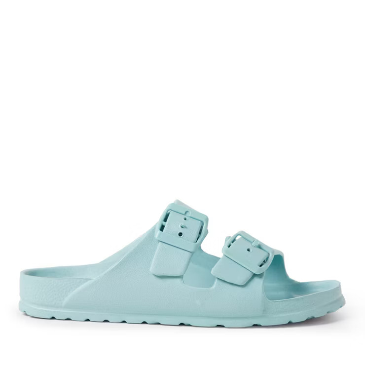 Dearfoams EcoCozy Women's Sustainable Double Buckle Sandal | Target