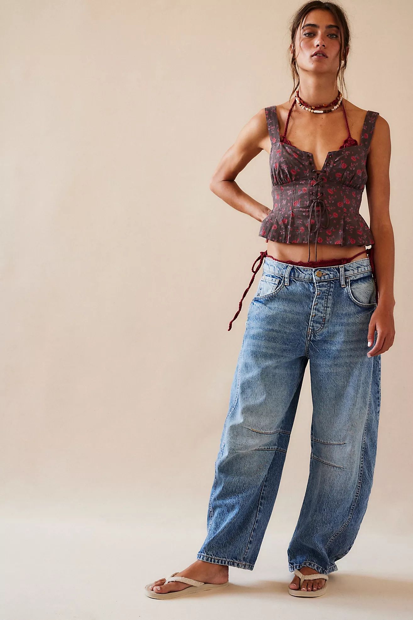 We The Free Lucky You Mid-Rise Barrel Jeans | Free People (Global - UK&FR Excluded)