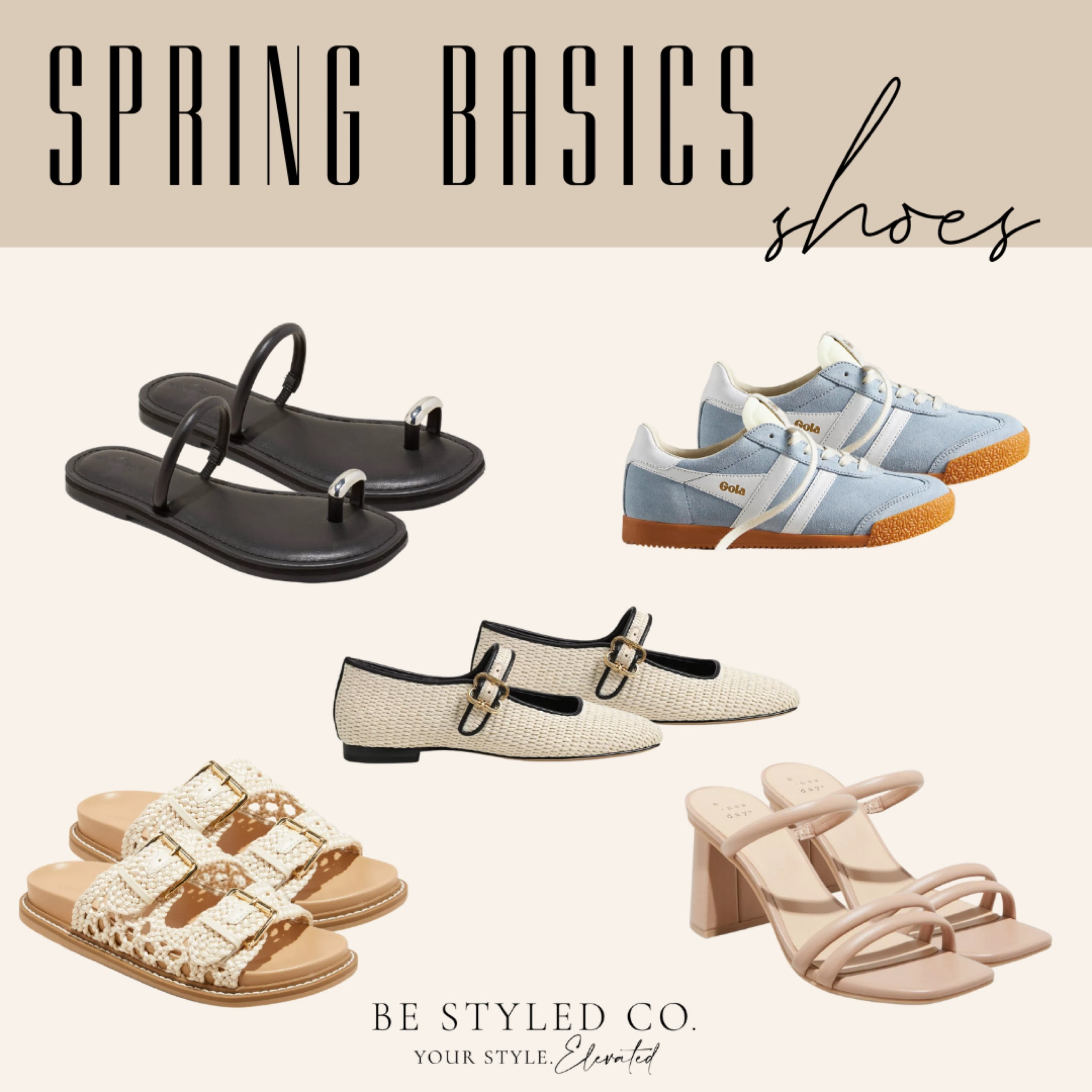Our favorite spring shoes this season - 
Fashion sneakers 
Ballet flats 
Sandals 
Strappy heels 

#LTKMostLoved #LTKShoeCrush #LTKStyleTip