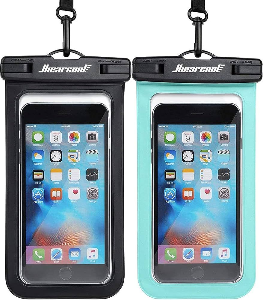 Hiearcool Universal Waterproof Phone Pouch, Waterproof Phone Case Compatible for iPhone 14 13 12 ... | Amazon (US)