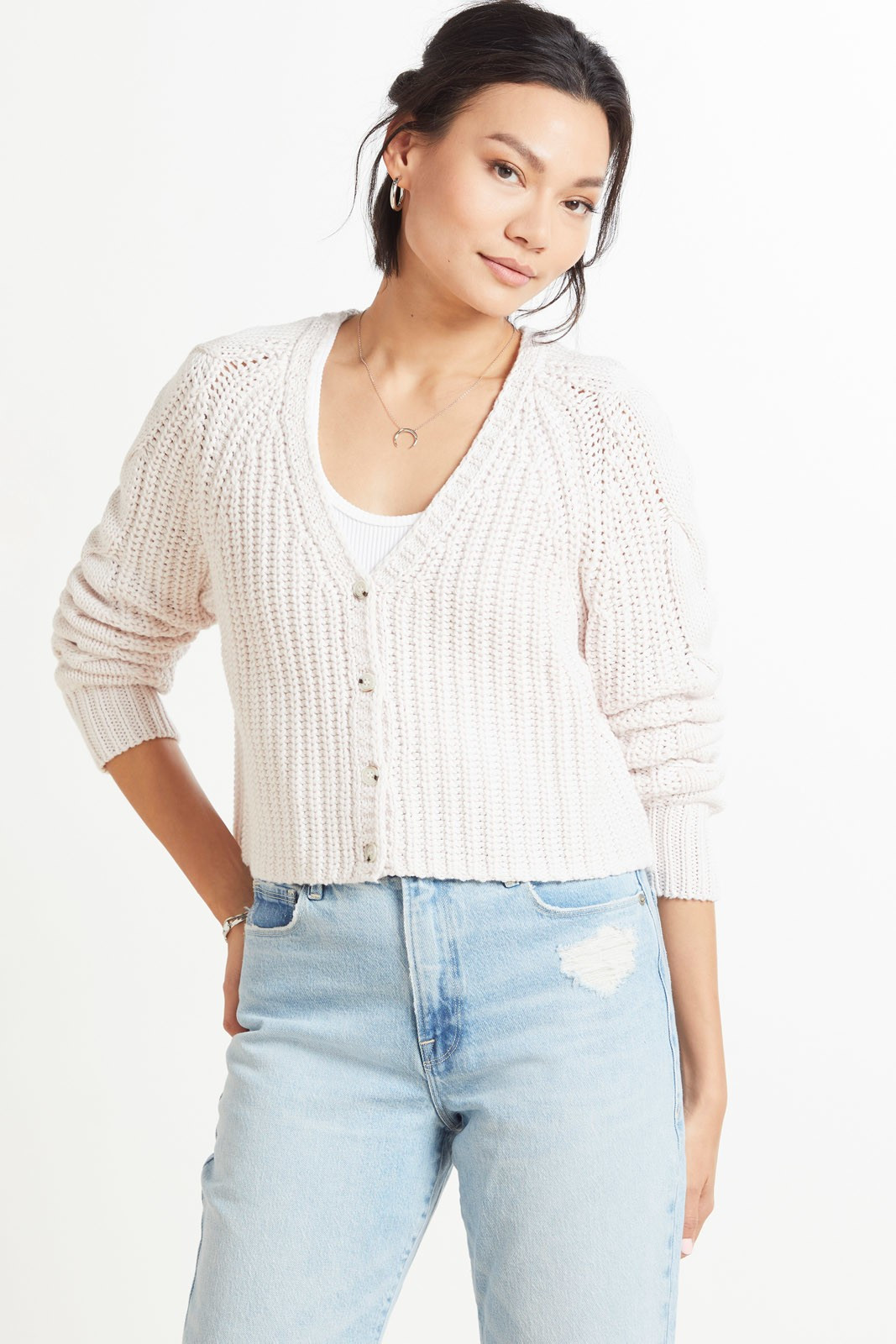 525 Cable Cardigan | EVEREVE | Evereve