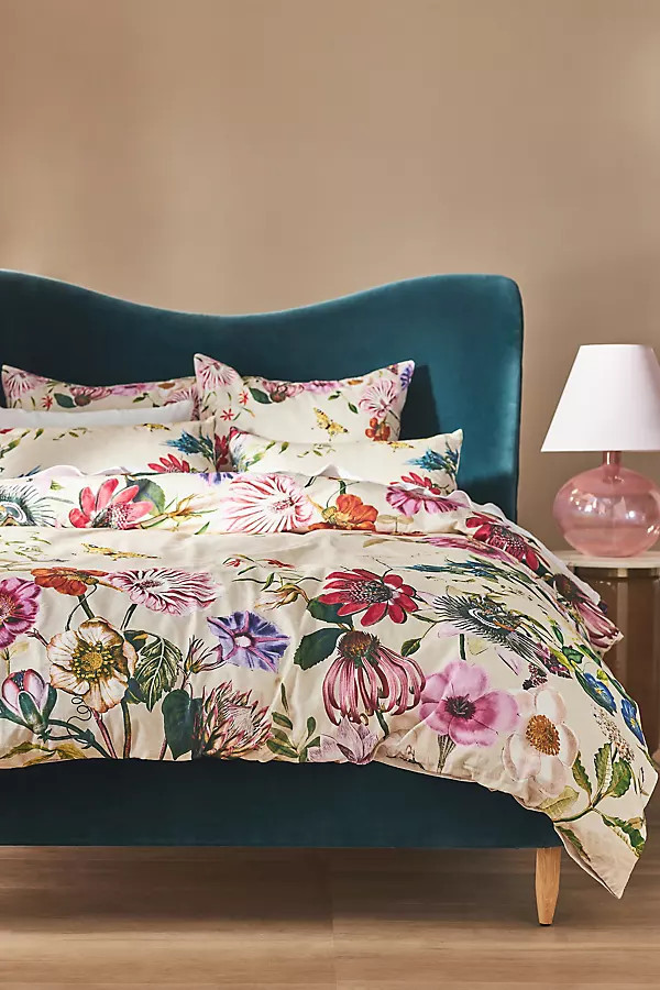 The Printed Cotton-Slub Duvet | Anthropologie (US)