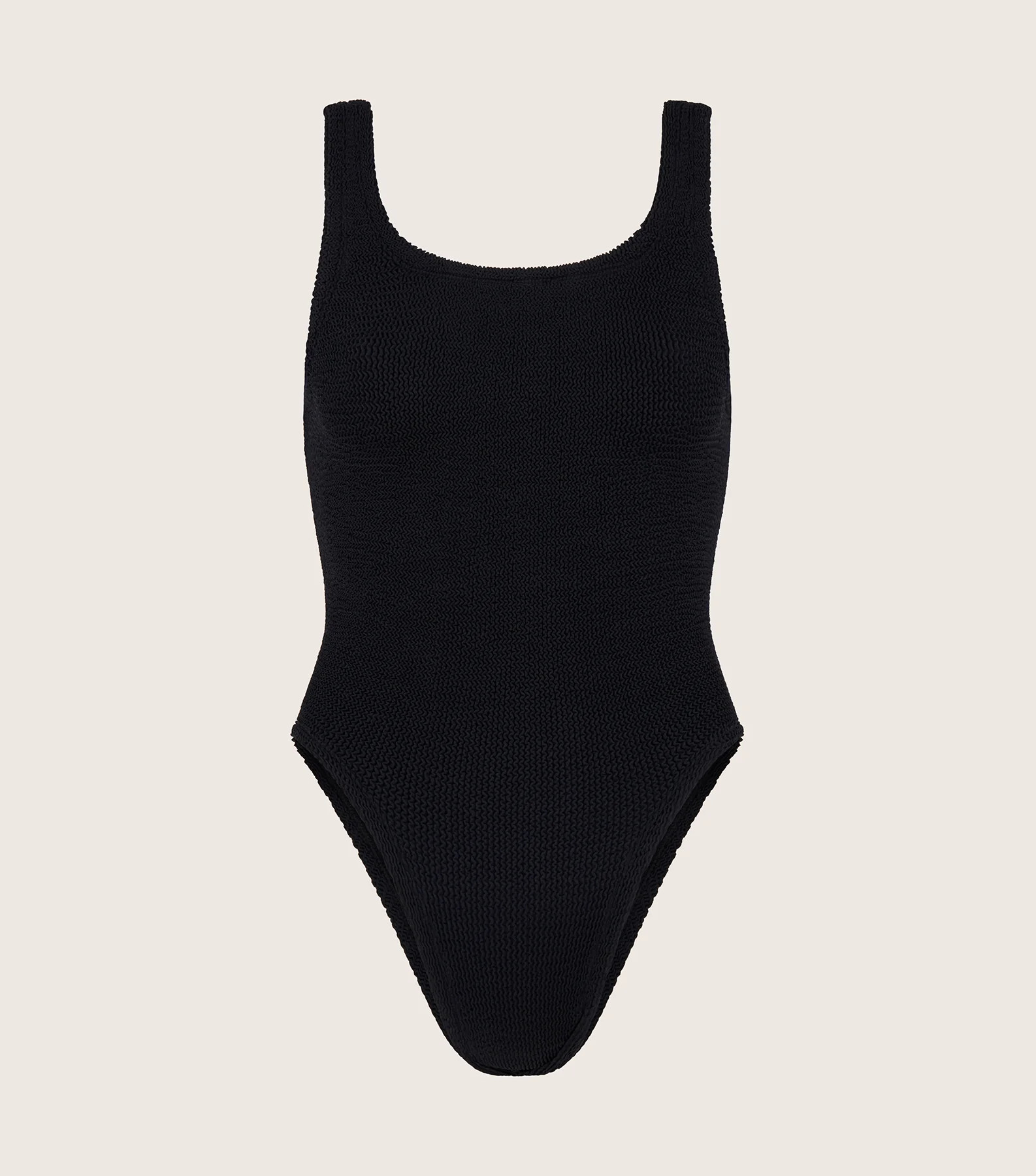 Coverage Square Neck Swim - Black | HUNZA G