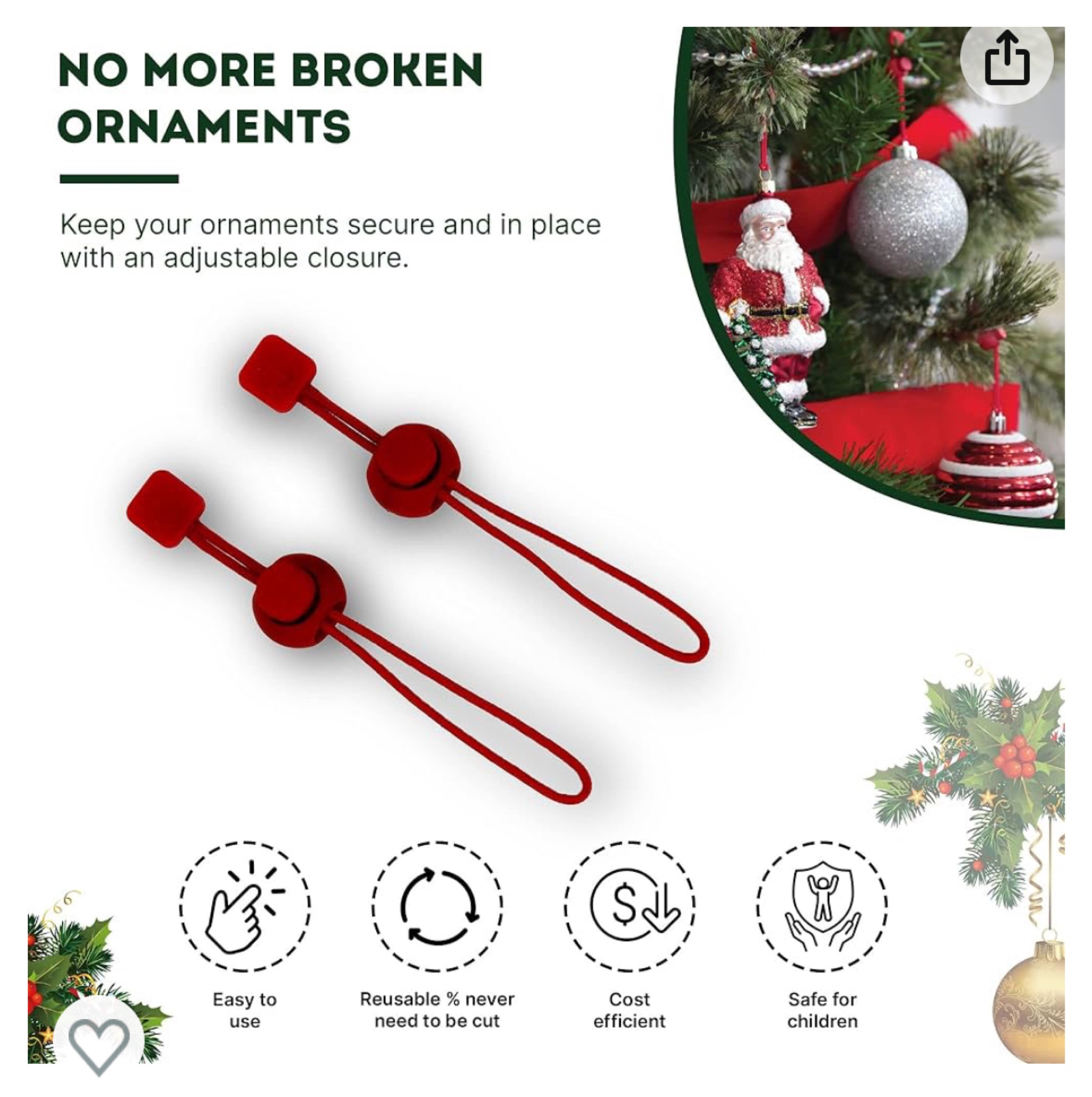 The best ornament hooks. Great for fragile glass ornaments 