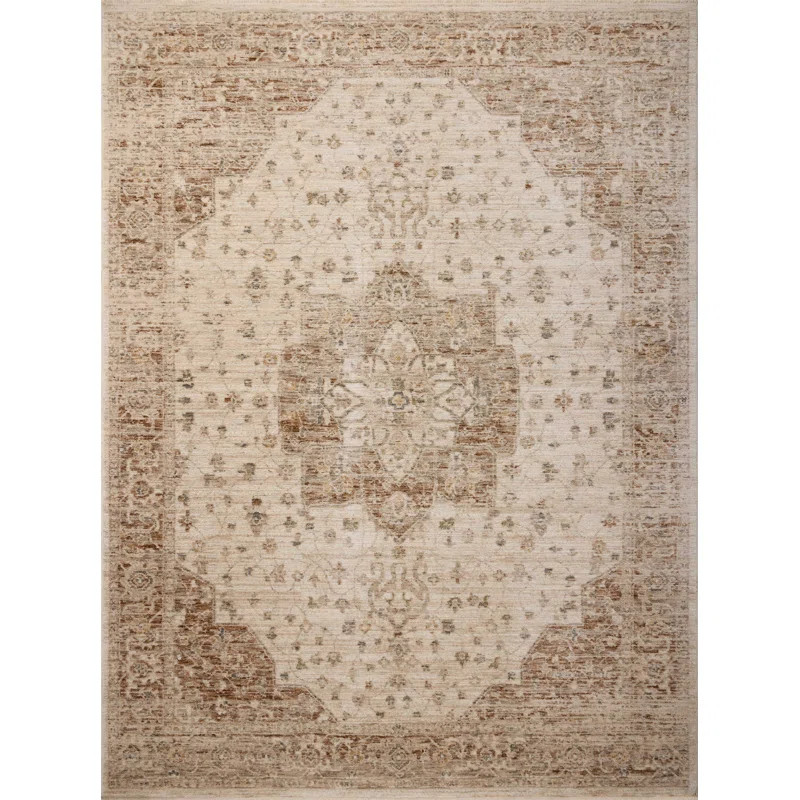 Magnolia Home by Joanna Gaines x Loloi Junie Natural / Clay Area Rug | Wayfair North America