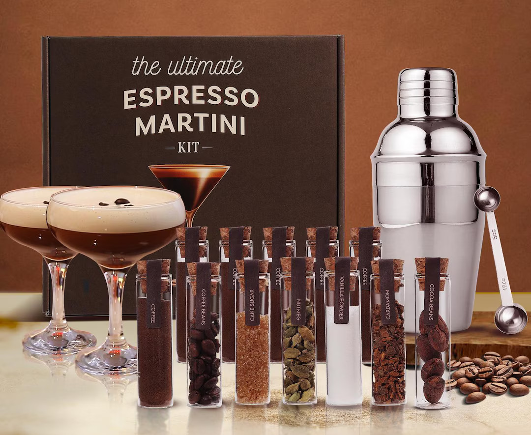 Espresso Martini Kit – Holiday Cocktail Gift for Cocktail Lovers | Martini Infusion Set With Sh... | Etsy (US)