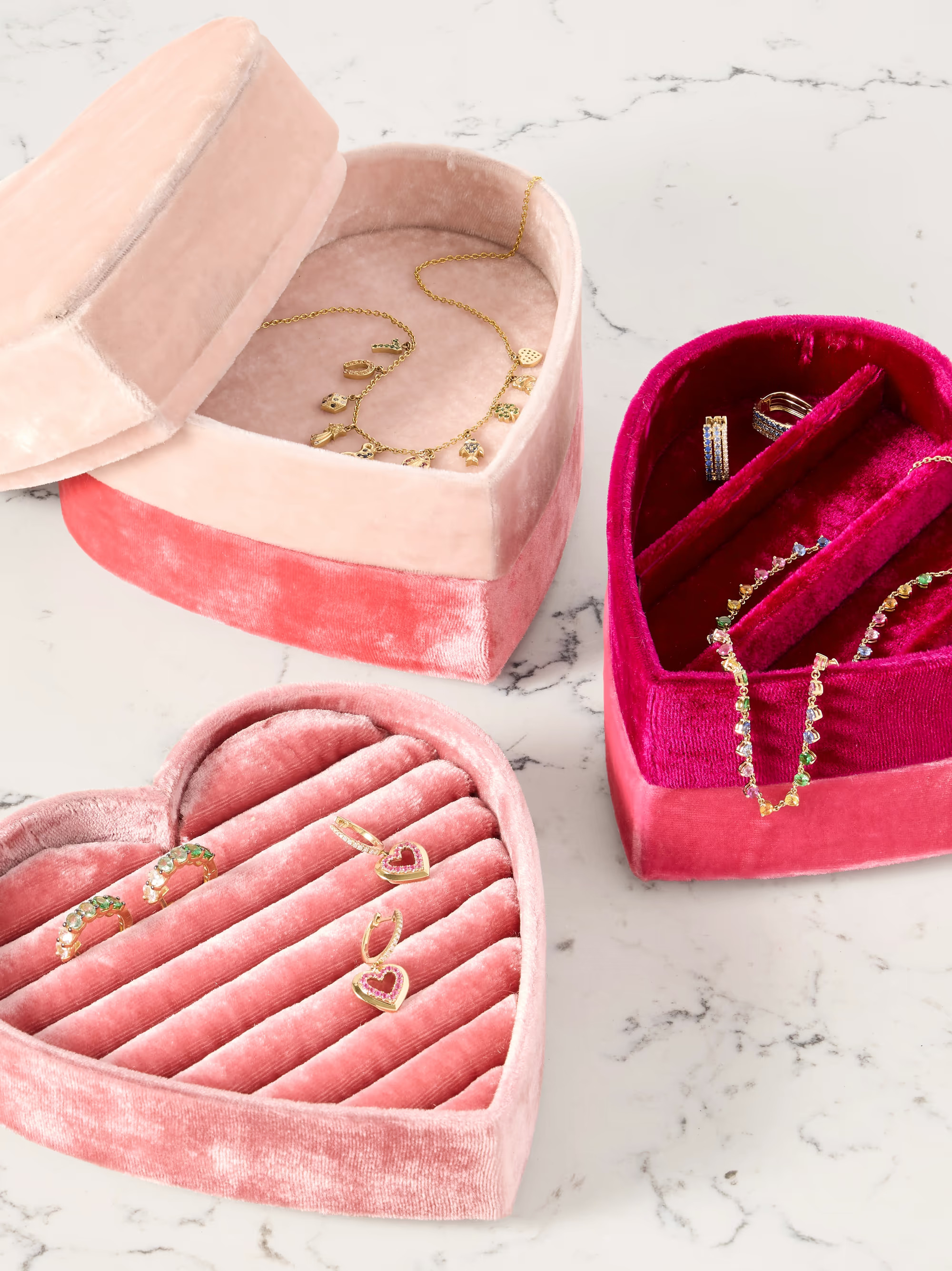 Open Your Heart velvet jewelry box | NET-A-PORTER (UK & EU)