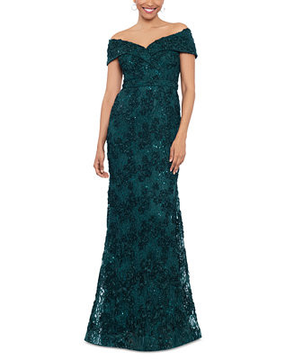 Off-The-Shoulder Lace Gown | Macy's Canada