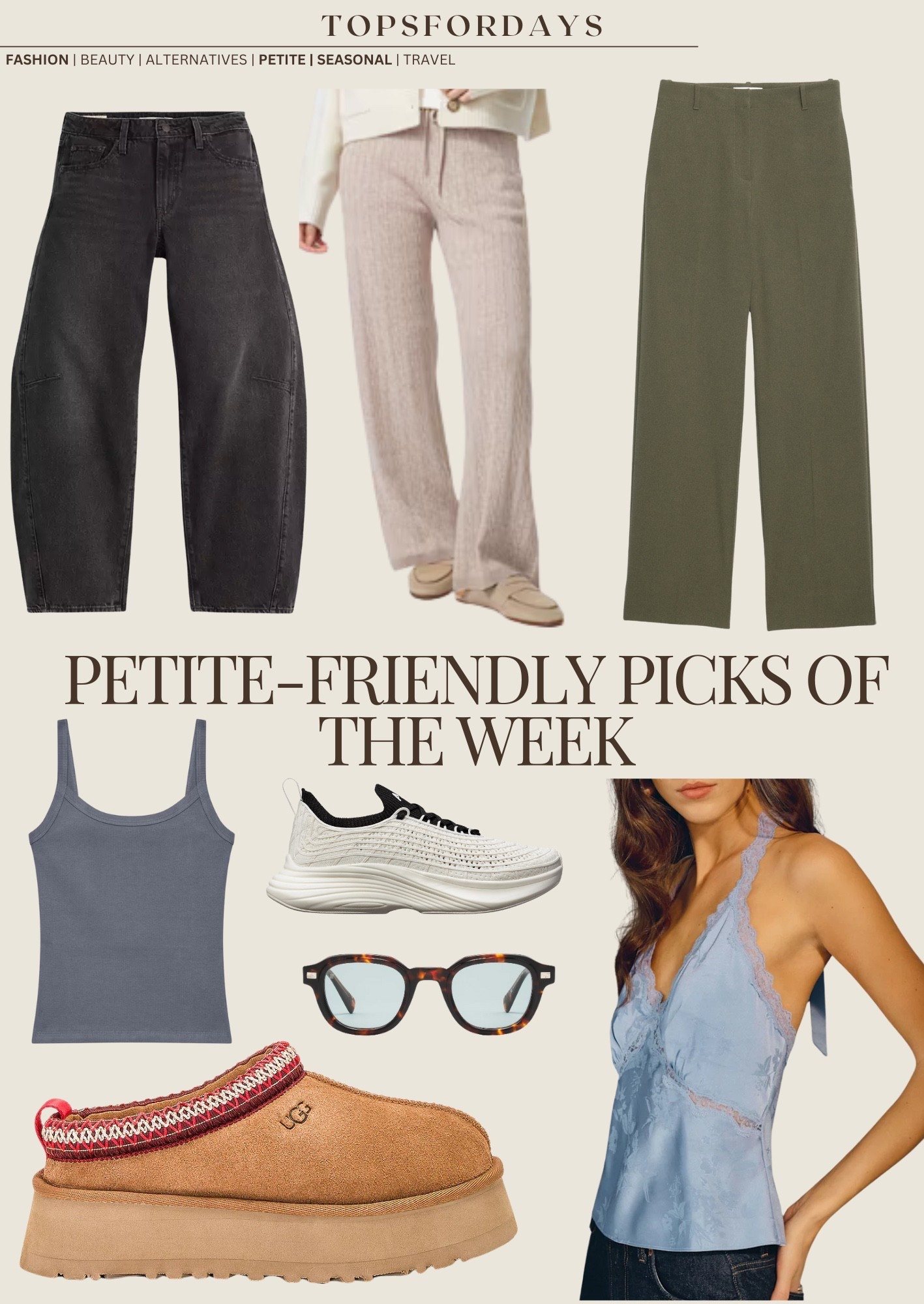 My favorite petite friendly picks of the week! 

Can’t link the sunglasses but they are jimmy fairly 

Side note: make sure to get the  Levi’s baggy dad jeans in the 30 length so they are petite-friendly. I wear size 25


#LTKPetite #LTKGiftGuide #LTKTravel
