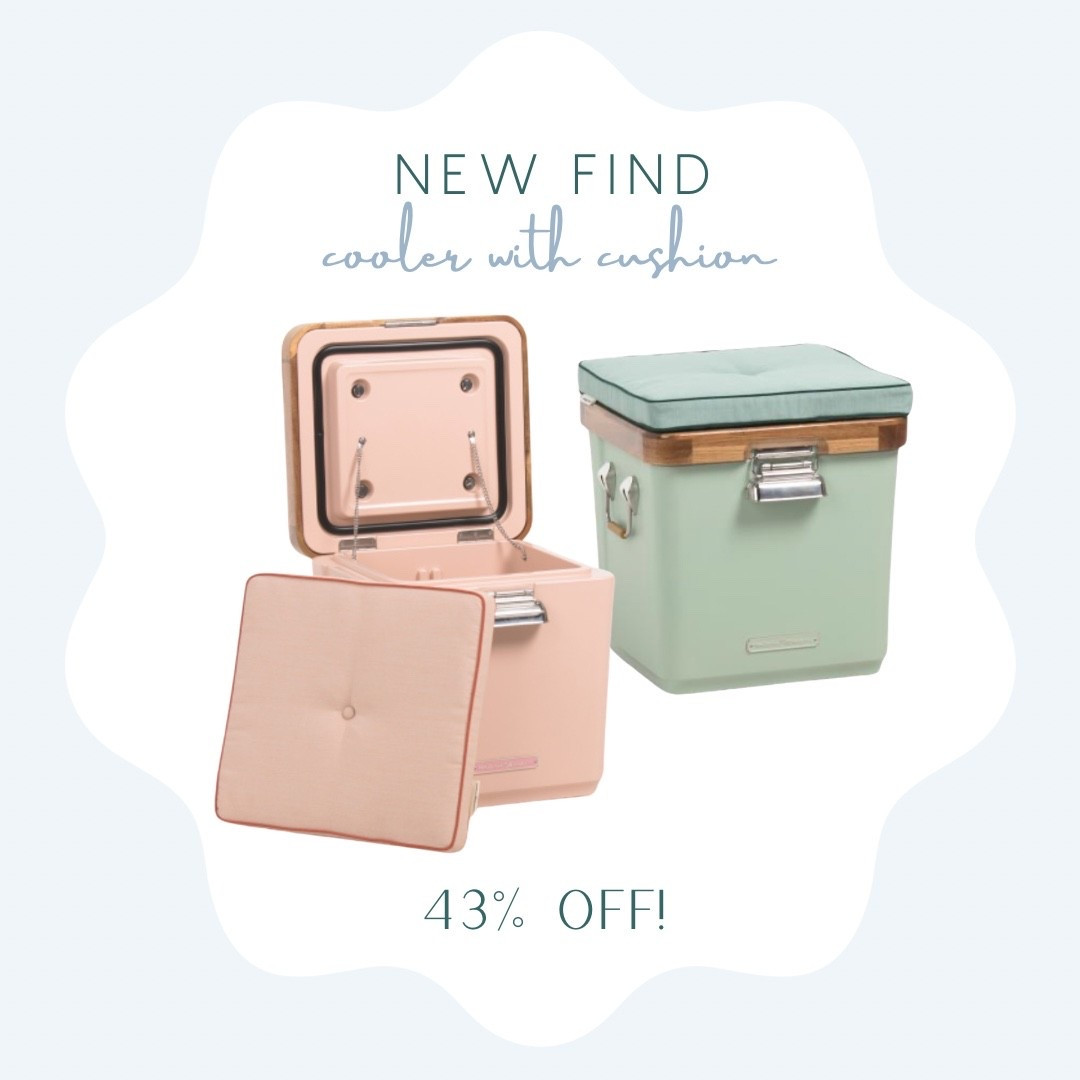43% off cute cooler with cushion top for an extra seating option  