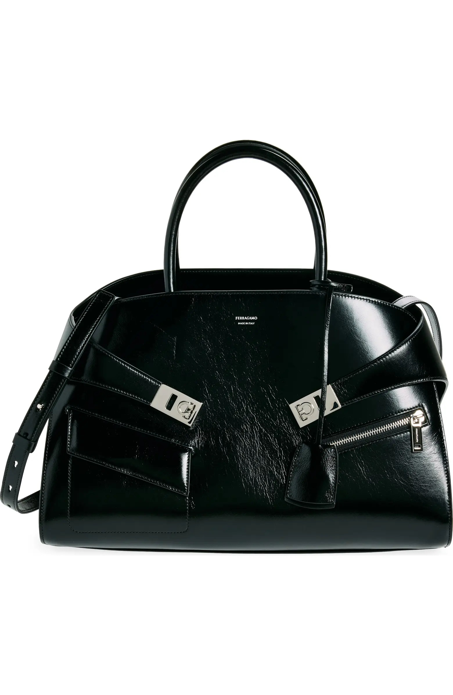 FERRAGAMO Medium Hug Zip Pocket Satchel Bag | Nordstrom | Nordstrom