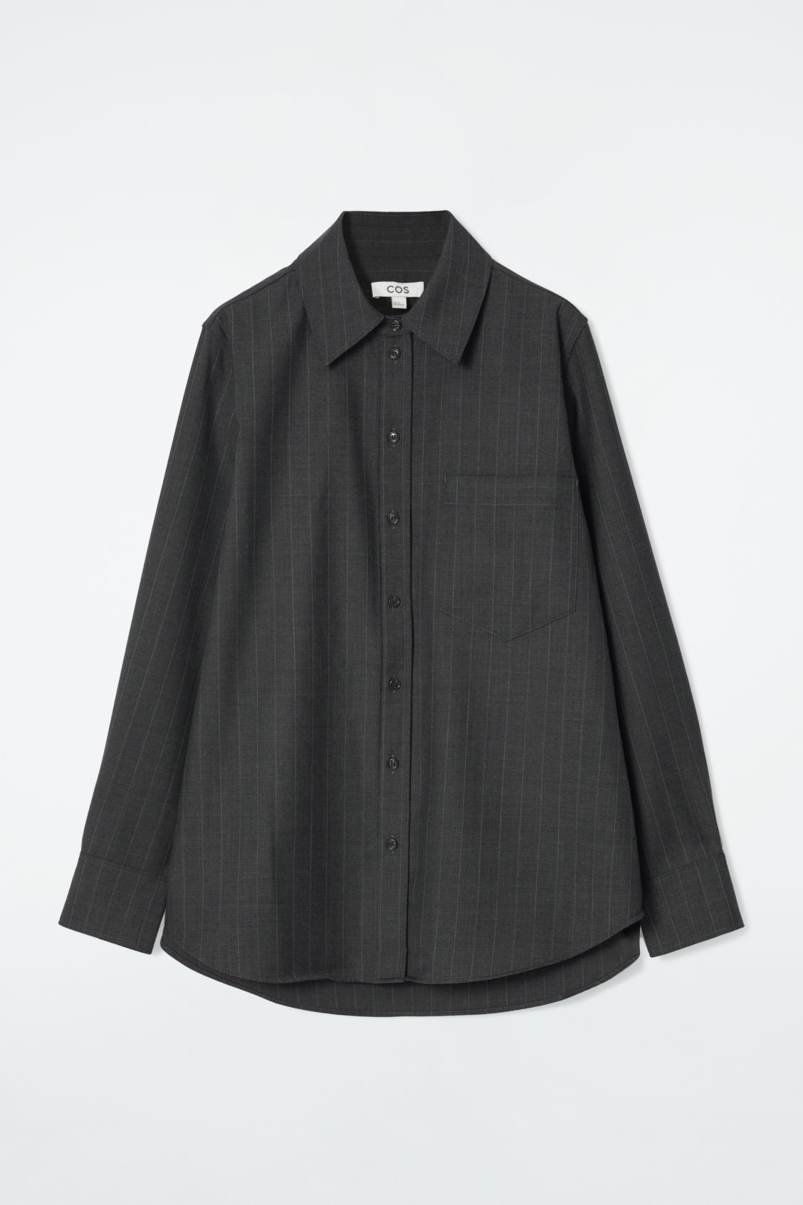 RELAXED PINSTRIPED WOOL SHIRT | COS UK