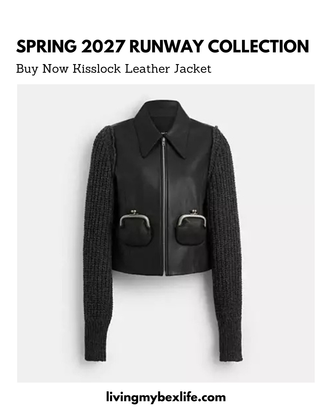 Coach Spring 2027 Runway Collection: Buy Now Kisslock Leather Jacket || new york fashion week, nyfw, coach fashion show, winter 2026 

 #LTKNYFW #LTKSeasonal #LTKWorkwear