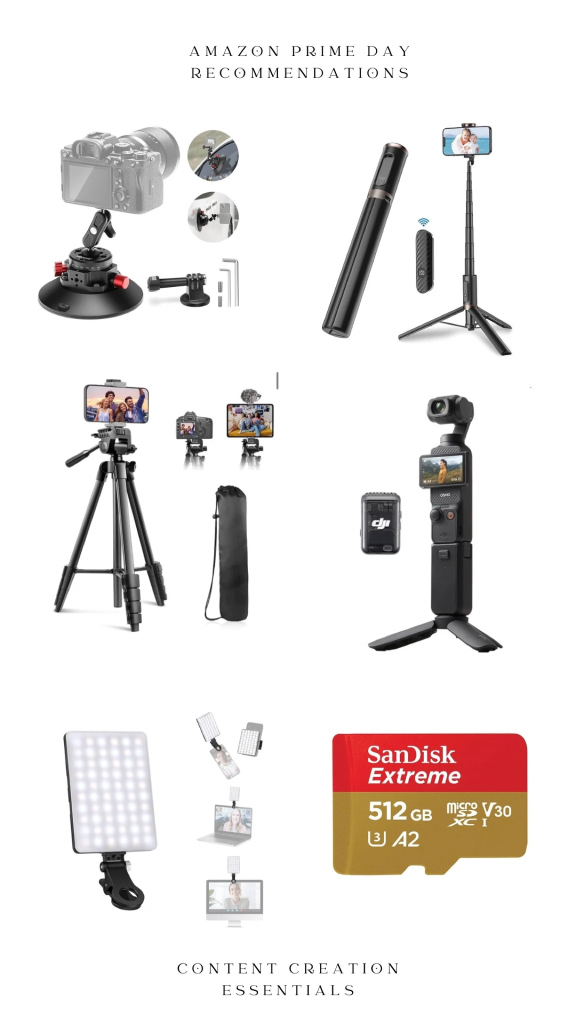 Amazon prime day recommendations/deals! Content creation essentials. 

#LTKsale #LTKcanada #LTKgiftguide