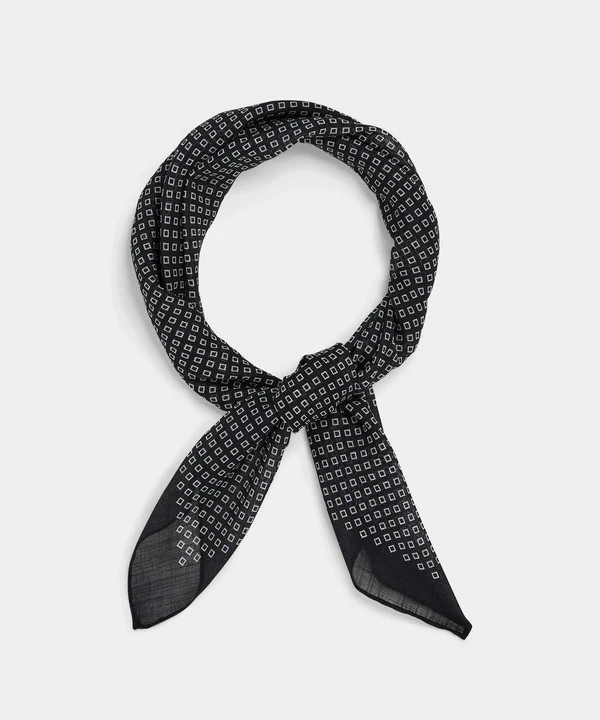 Italian Diamond Print Neckerchief | Todd Snyder