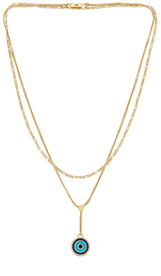 Evil Eye Layered Necklace in Gold | Revolve Clothing (Global)