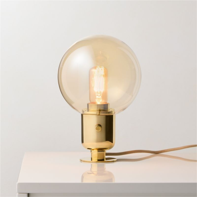 Lucienne Amber Glass Table Lamp by goop + Reviews | CB2 | CB2