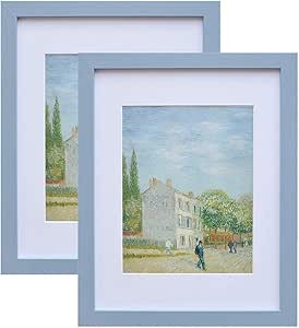 Muzilife 11x14 Wood Picture Frame Flat Display Pictures 8x10 with Mat or 11x14 Without Mat for Wa... | Amazon (US)