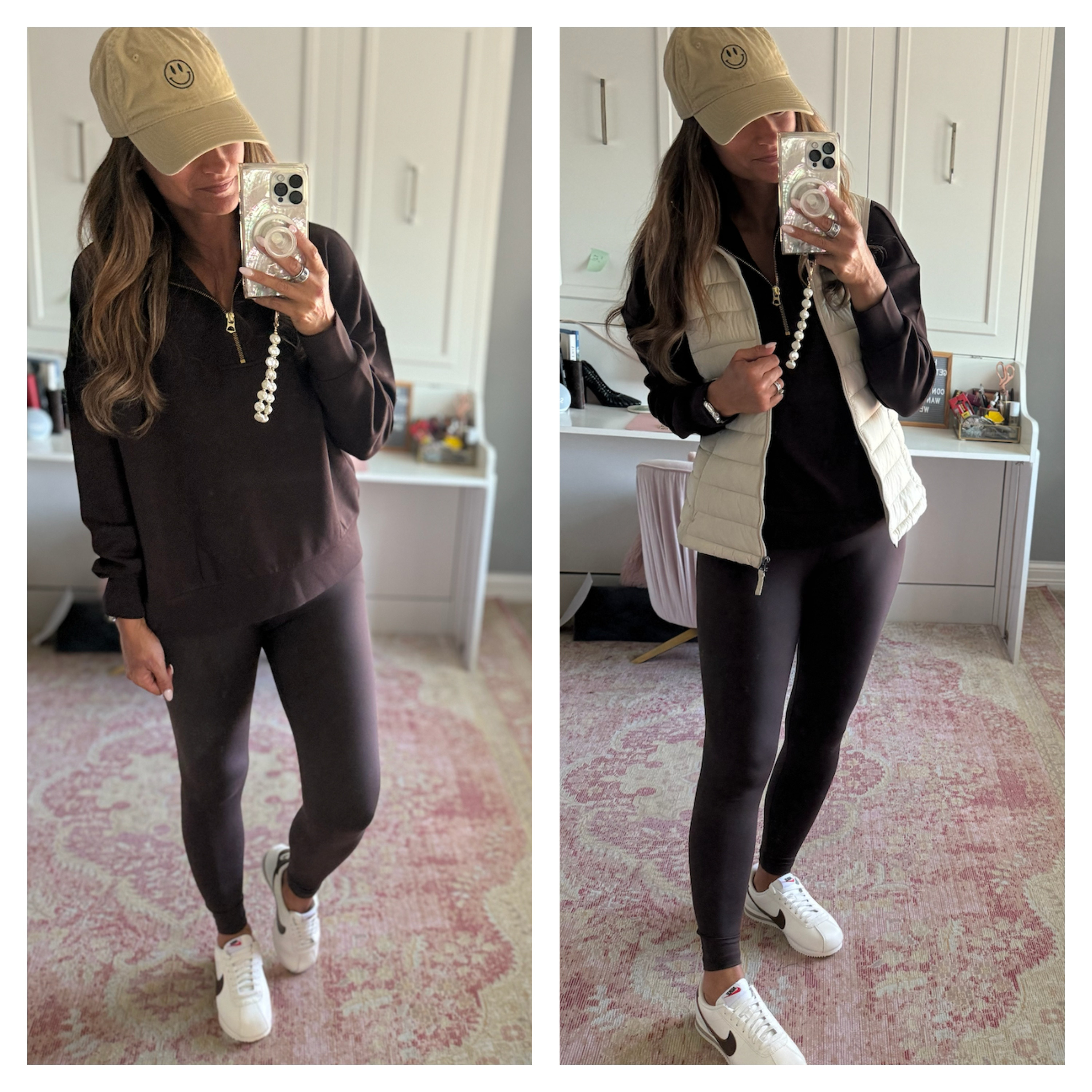 Comfortable mom on the go look with a sweatshirt, vest, and sneakers 

 #LTKFindsUnder100 #LTKStyleTip
