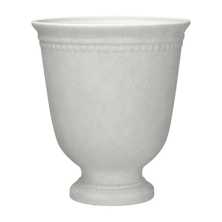 My Texas House 16 x 18.1 Inch Asti Urn White Recycled Resin Planter | Walmart (US)