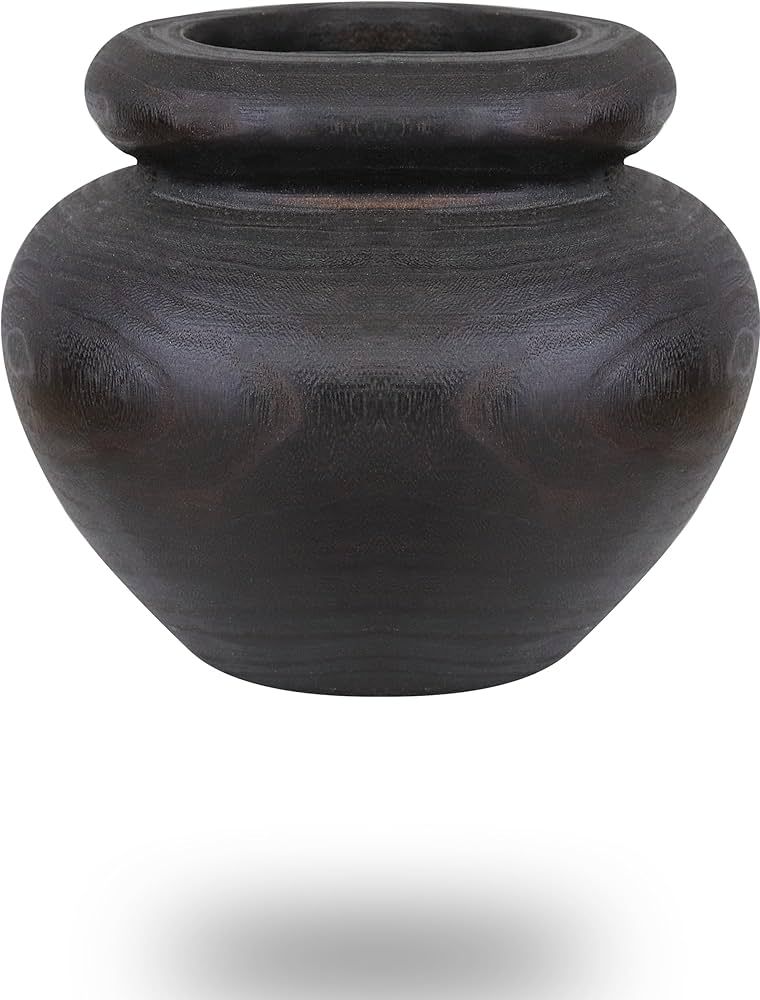 NAMAII Black Wooden Vase for Decor, Large Boho/Rustic/Farmhouse Decor Flower Vase for Home Counte... | Amazon (US)