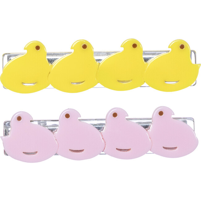 Chick Alligator Clips, Pink And Yellow | Maisonette
