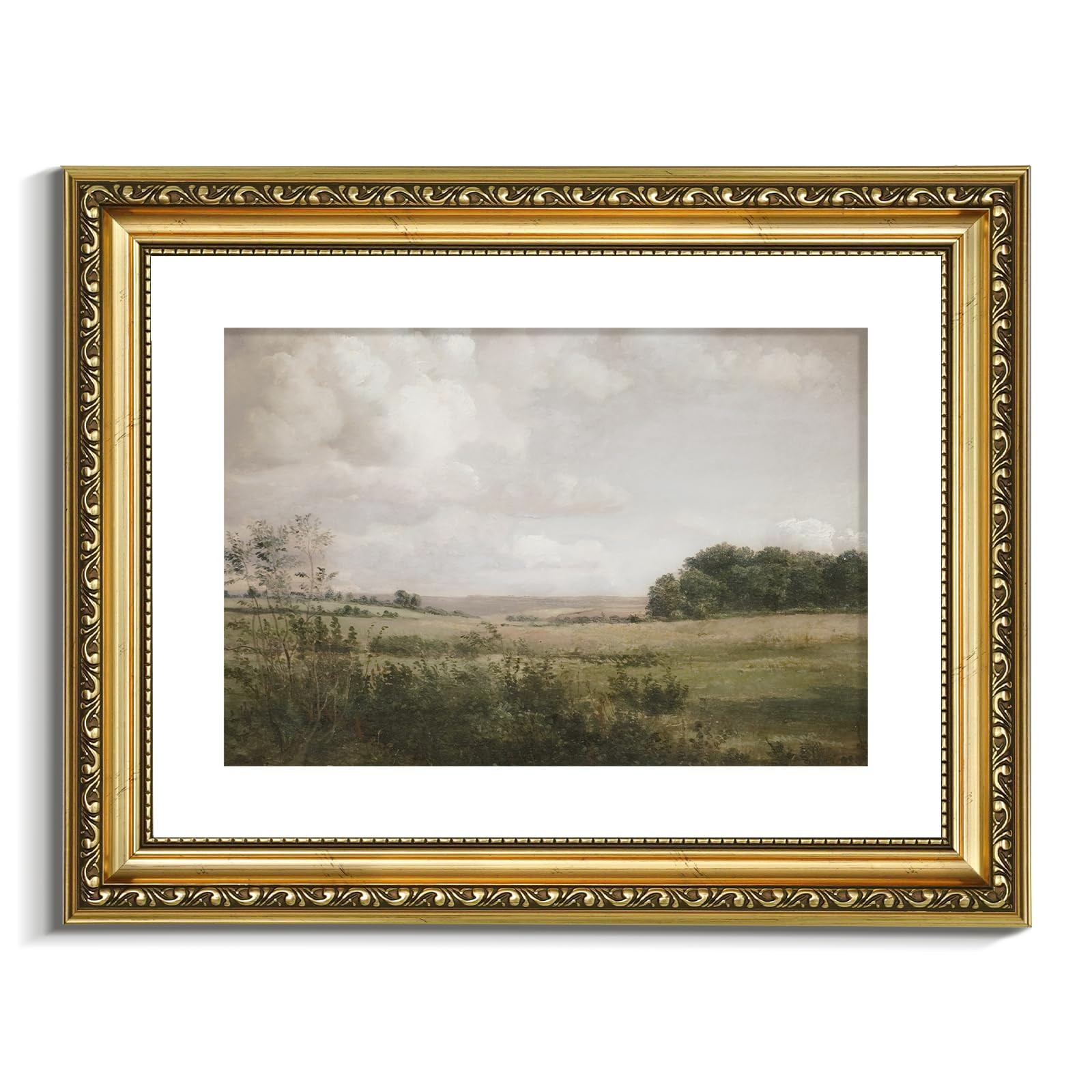 VIYYIEA Vintage Gold Framed Landscape Wall Art, Bedroom Living Room Nature Scenery Wall Pictures,... | Amazon (US)