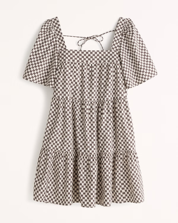 Angel Sleeve Trapeze Mini Dress | Abercrombie & Fitch (US)