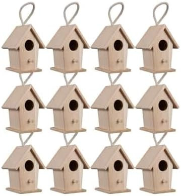 4.3" Traditional Birdhouse by Make Market - Unfinished Hanging Birdhouse Made of 100% Wood, Outdo... | Amazon (US)