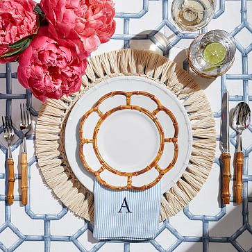 Bamboo Melamine Accent Plate, Set of 4 | Mark and Graham