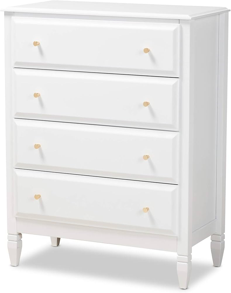 Baxton Studio Chests, White/Gold | Amazon (US)
