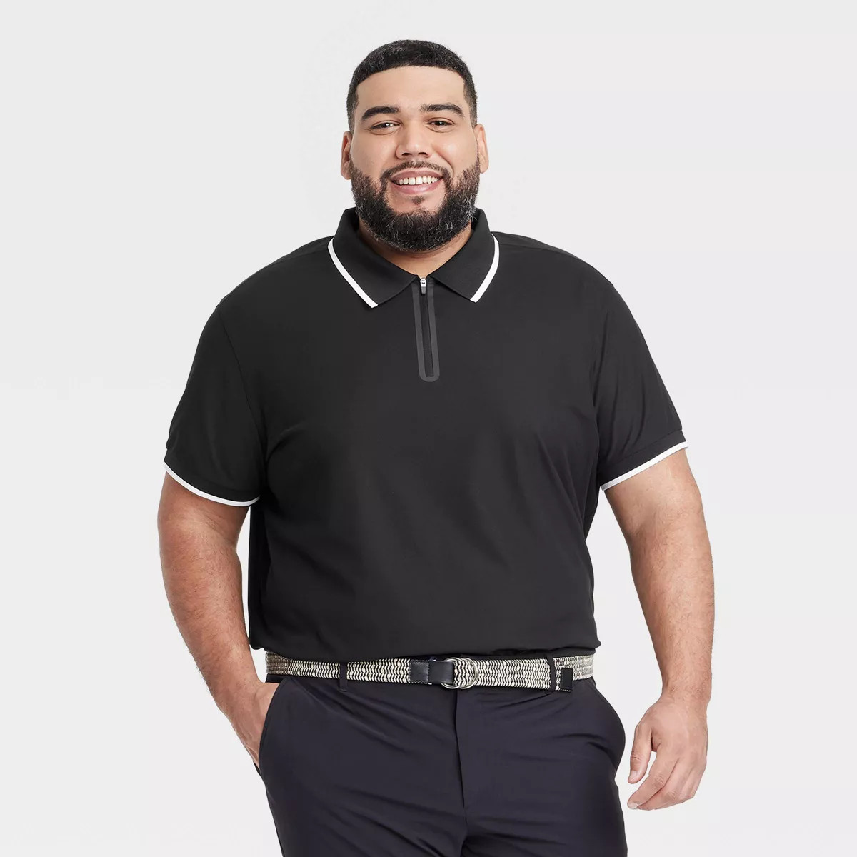 Men's Zip Polo T-Shirt - All In Motion™ | Target