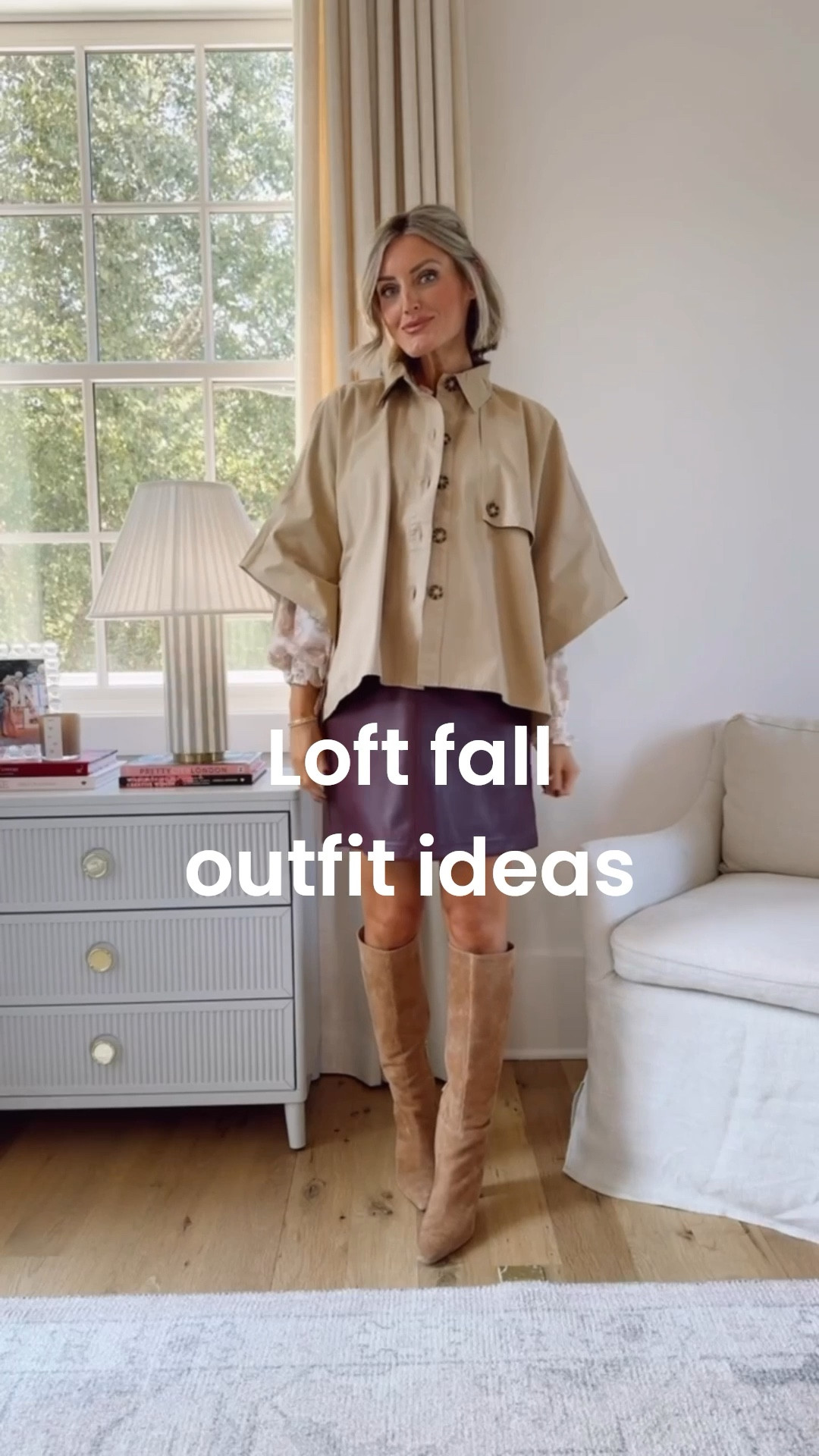 I love this flowy cropped trench coat paired with this faux leather mini dress! Wearing XS/0.

Loverly Grey, Loft, flowy trench coat, cropped trench coat, faux leather dress, mini dress, fall fashion, fall outfit ideas, effortless style 

#LTKSeasonal #LTKStyleTip #LTKFindsUnder100