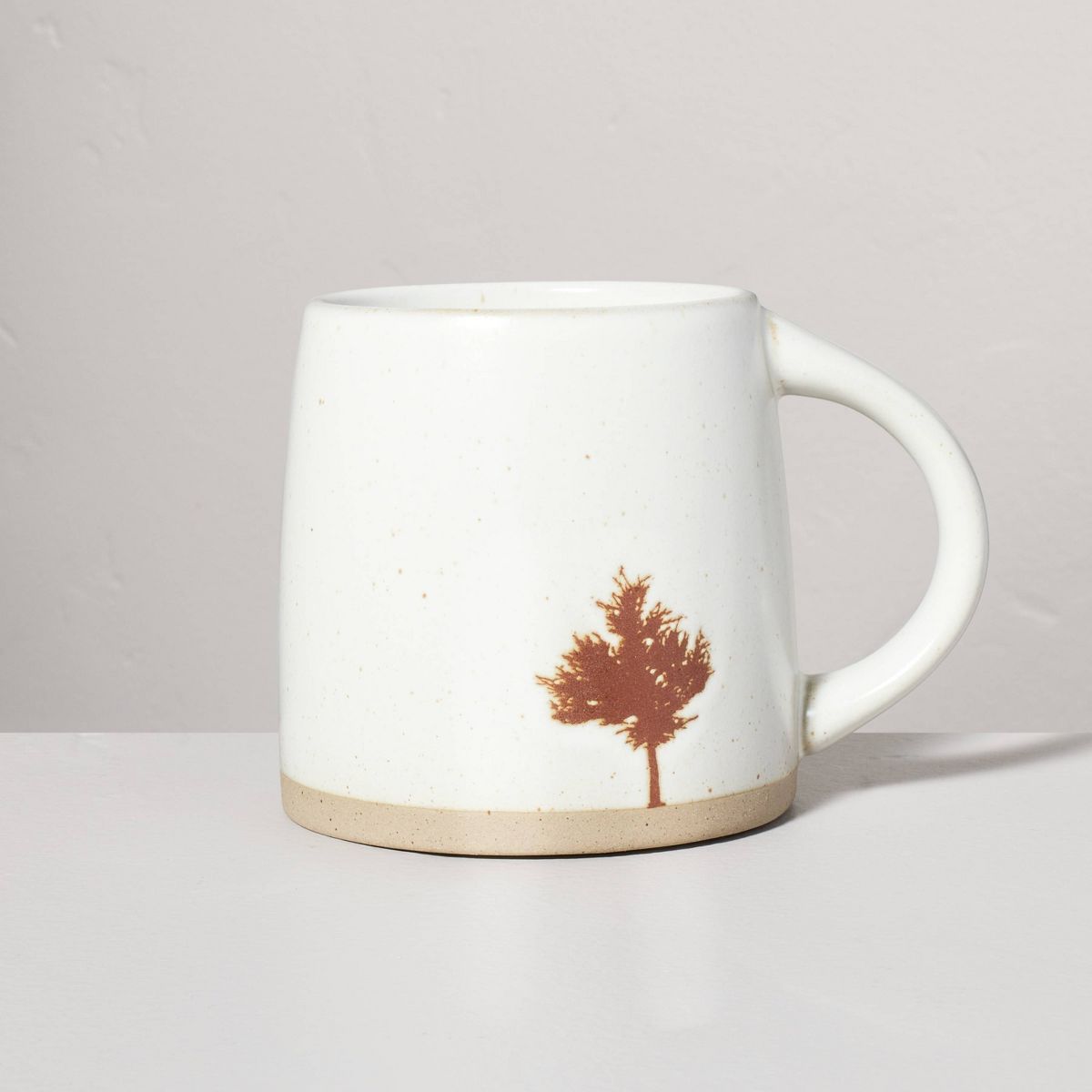 18oz Speckled Stoneware Tree Mug Cream/Brown/Clay - Hearth & Hand™ with Magnolia | Target