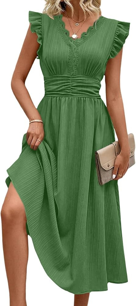 SHEWIN Women Summer Elegant Ruffle Sleeve Dress Semi Formal Boho Outfits 2026 | Amazon (US)