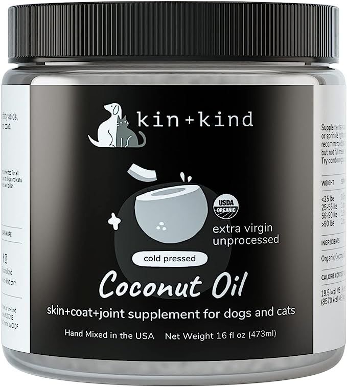 Organic Coconut Oil Pet Supplement for Dogs and Cats - Safe, Natural Skin and Coat Support with C... | Amazon (US)