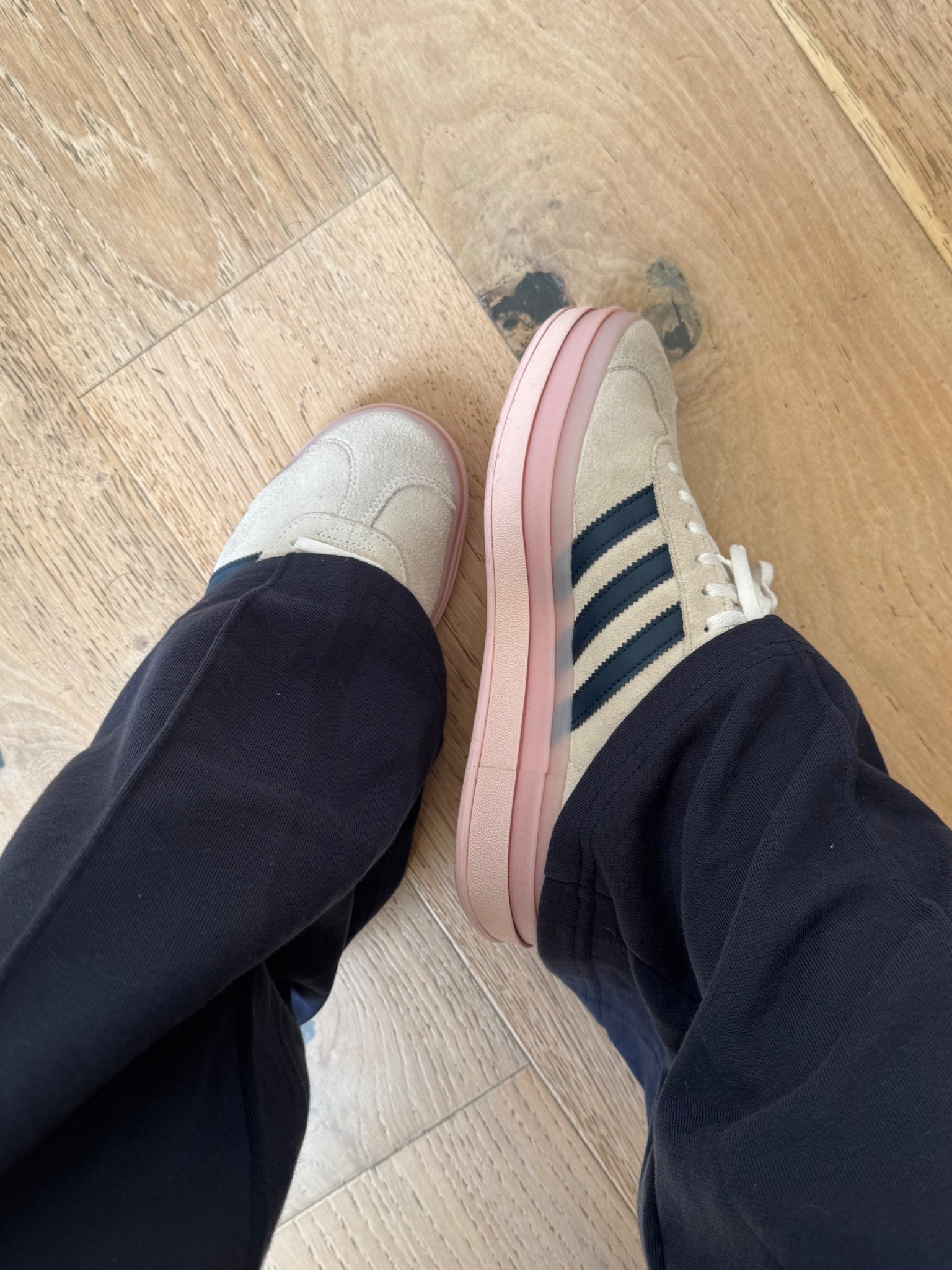 Wearing Adidas Gazelle and I’m obsessed. The color combo is so good and they’re actually really comfy—perfect for running errands or throwing on with leggings and a hoodie. If you’ve been eyeing a bold sneaker that still feels easy to wear, these are it. 

#adidasgazelle #gazellebold #ltkshoecrush #ltkstyle #ltkfashion #sneakerstyle #comfysneakers #adidassneakers #ltkeverydaystyle #ltkitgirl #pinkandwhitekicks